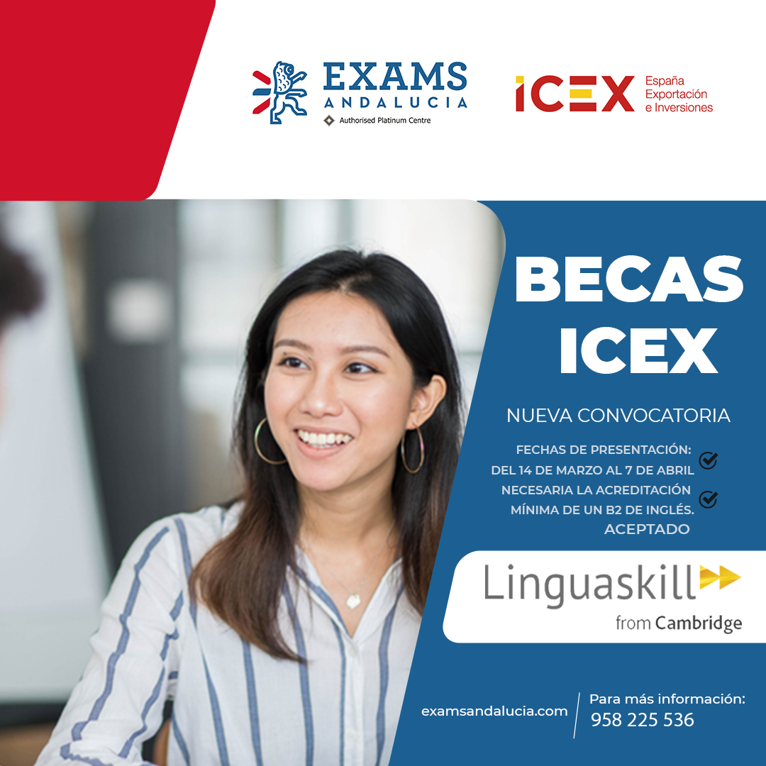 Becas ICEX Linguaskill para las becas ICEX. Certifica Inglés Cambridge.