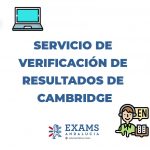 Servicio de verificación de resultados de Cambridge
