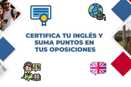 Persona estudiando con certificado de inglés Cambridge en mano, preparación para oposiciones